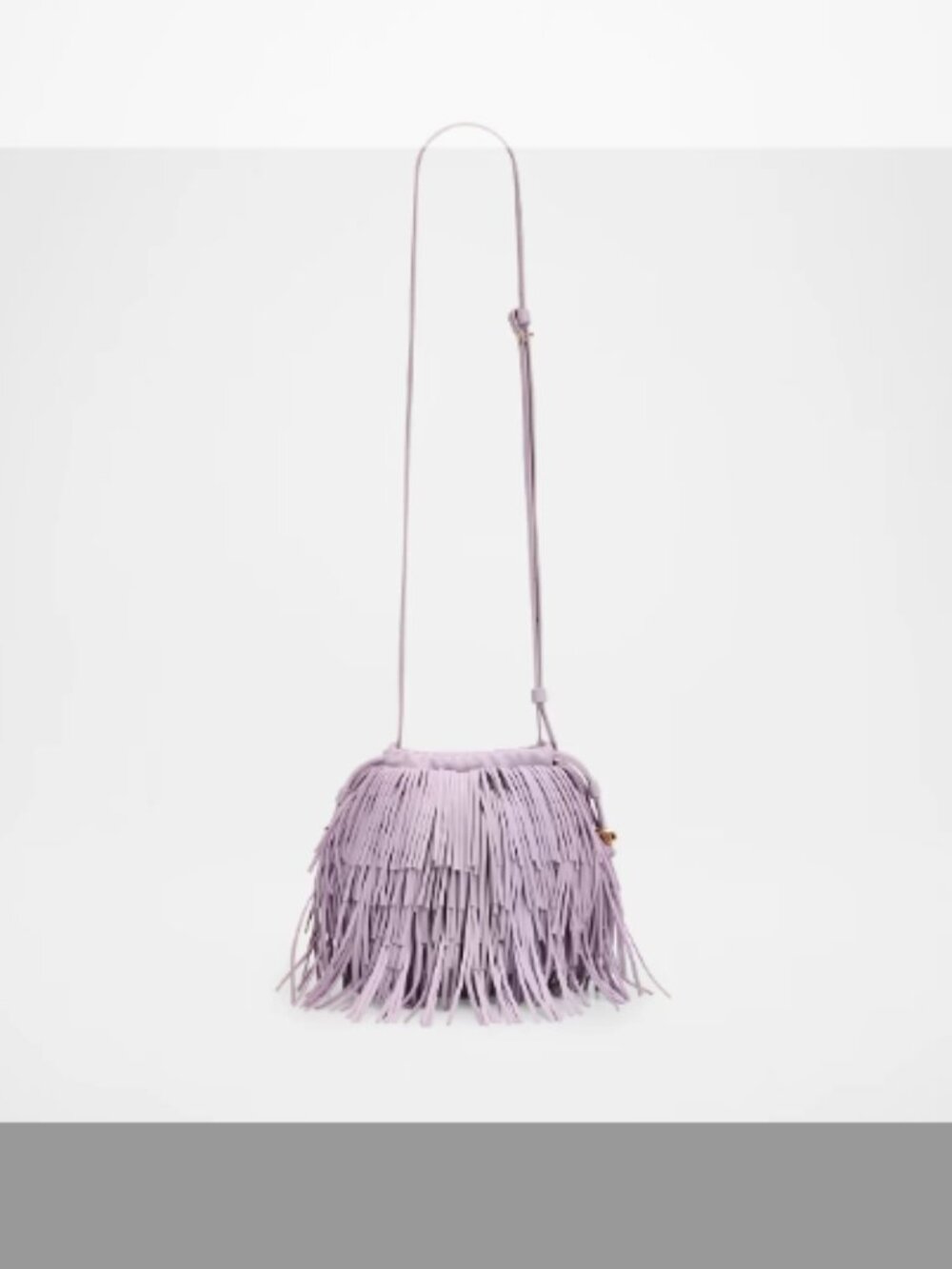 Zimmermann NWT Fringed Leather Crossbody Bag (ORIG $575) LILAC